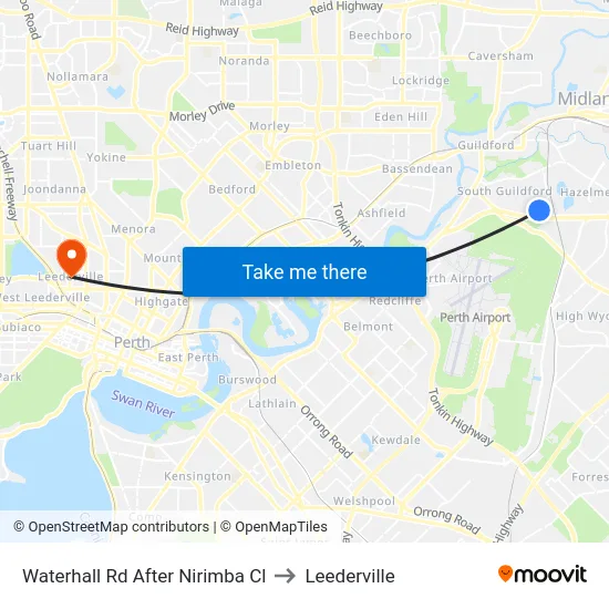 Waterhall Rd After Nirimba Cl to Leederville map