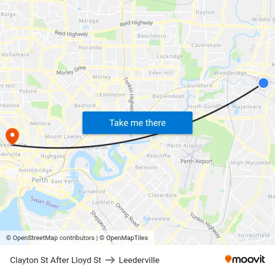 Clayton St After Lloyd St to Leederville map