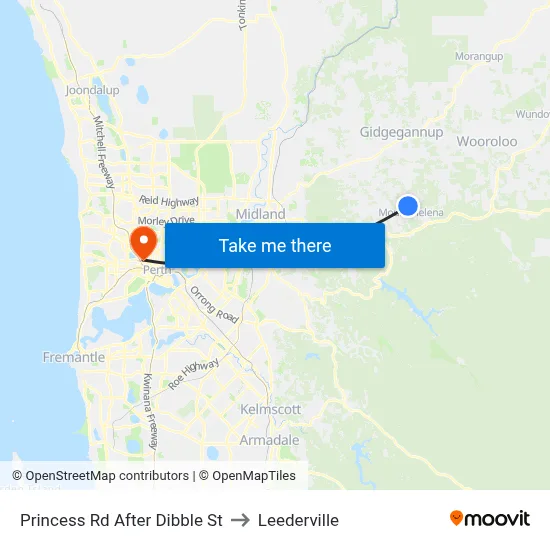 Princess Rd After Dibble St to Leederville map
