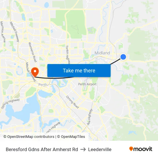 Beresford Gdns After Amherst Rd to Leederville map