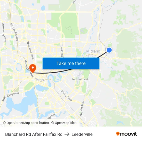 Blanchard Rd After Fairfax Rd to Leederville map