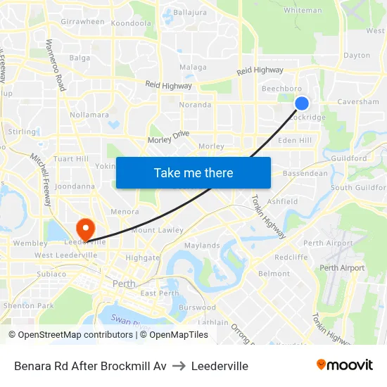 Benara Rd After Brockmill Av to Leederville map