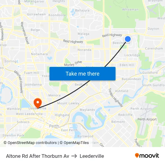 Altone Rd After Thorburn Av to Leederville map