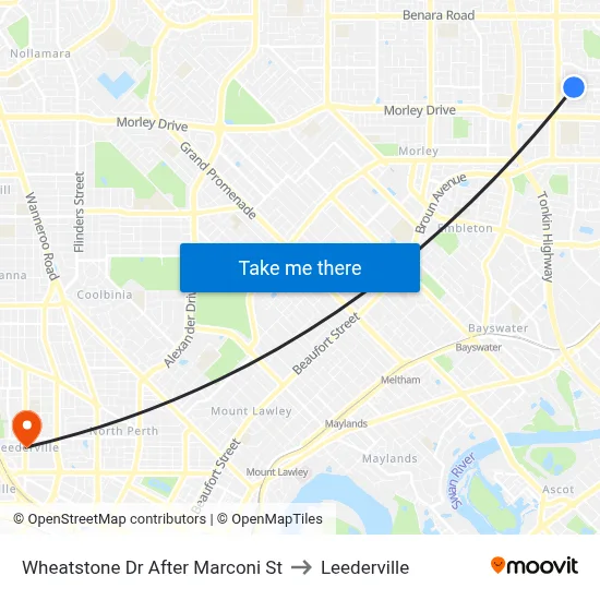Wheatstone Dr After Marconi St to Leederville map