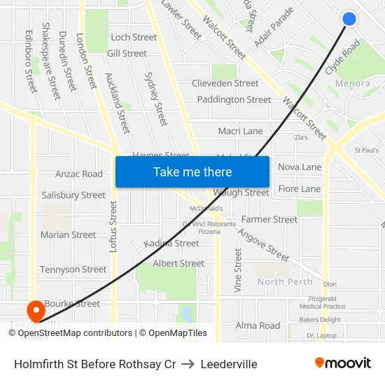 Holmfirth St Before Rothsay Cr to Leederville map