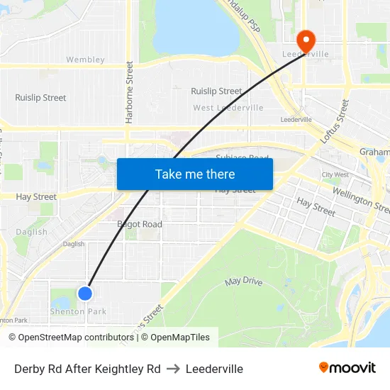 Derby Rd After Keightley Rd to Leederville map