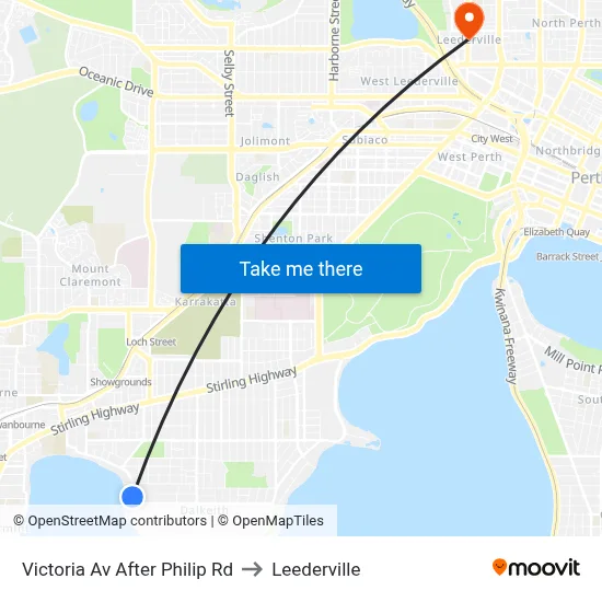 Victoria Av After Philip Rd to Leederville map