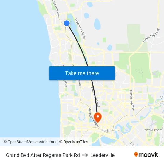 Grand Bvd After Regents Park Rd to Leederville map