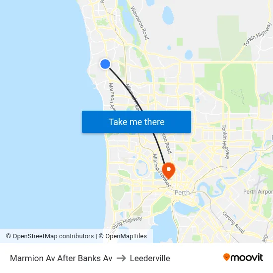 Marmion Av After Banks Av to Leederville map