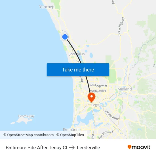 Baltimore Pde After Tenby Cl to Leederville map