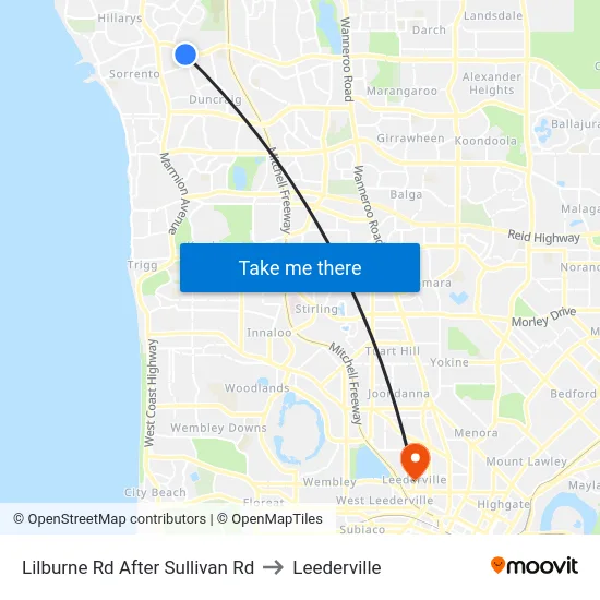 Lilburne Rd After Sullivan Rd to Leederville map
