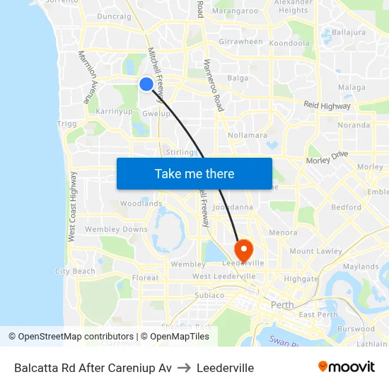Balcatta Rd After Careniup Av to Leederville map