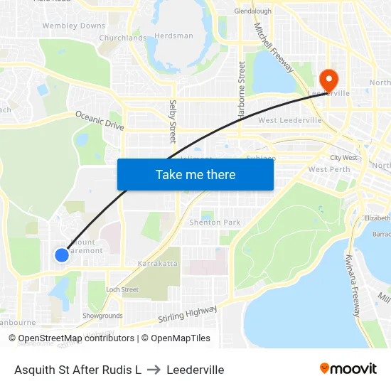 Asquith St After Rudis L to Leederville map