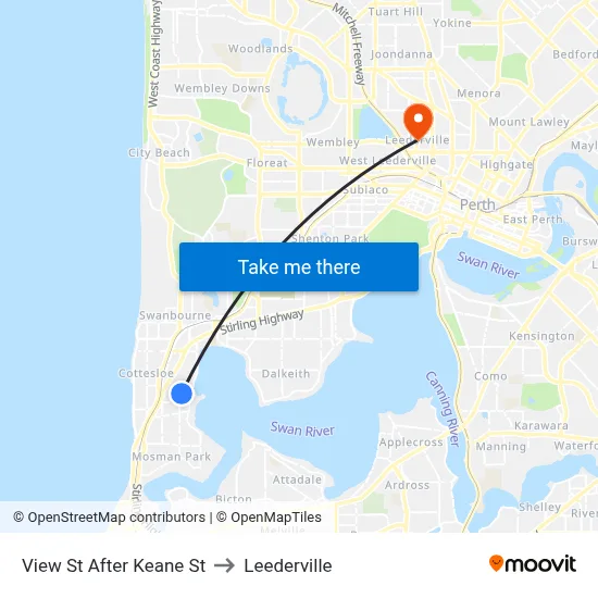 View St After Keane St to Leederville map