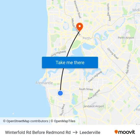 Winterfold Rd Before Redmond Rd to Leederville map