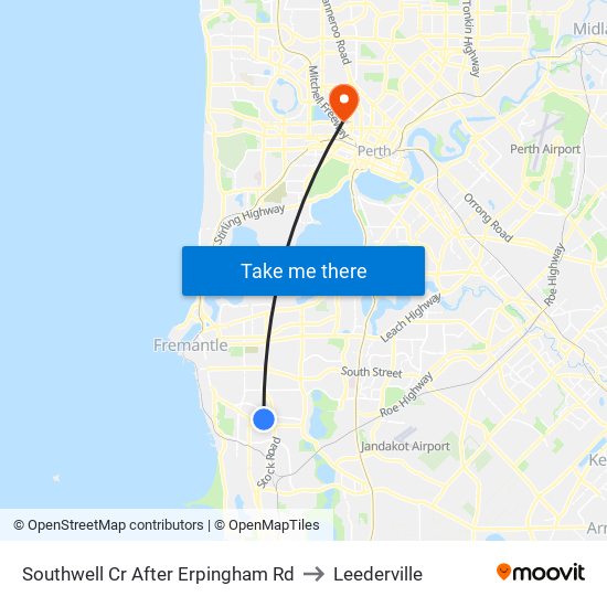 Southwell Cr After Erpingham Rd to Leederville map