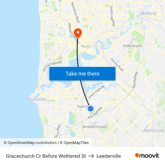 Gracechurch Cr Before Wethered St to Leederville map