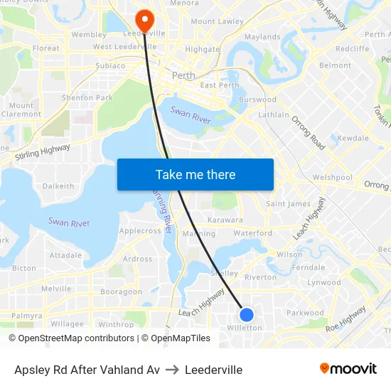 Apsley Rd After Vahland Av to Leederville map