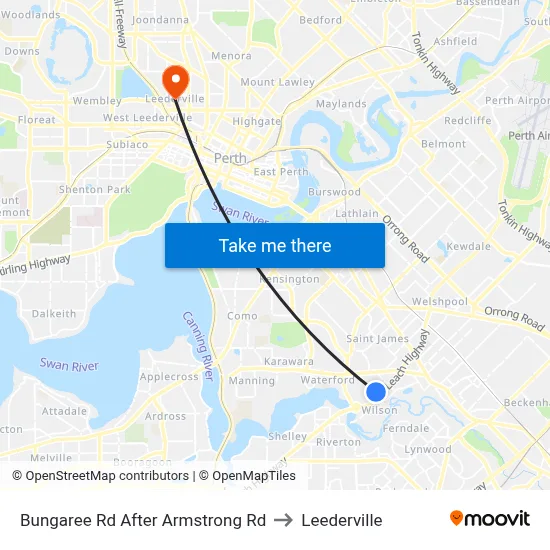 Bungaree Rd After Armstrong Rd to Leederville map