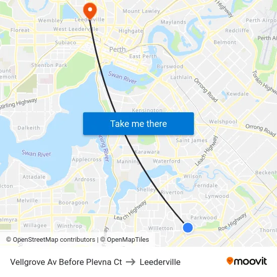 Vellgrove Av Before Plevna Ct to Leederville map