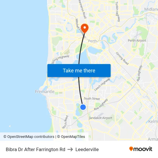 Bibra Dr After Farrington Rd to Leederville map