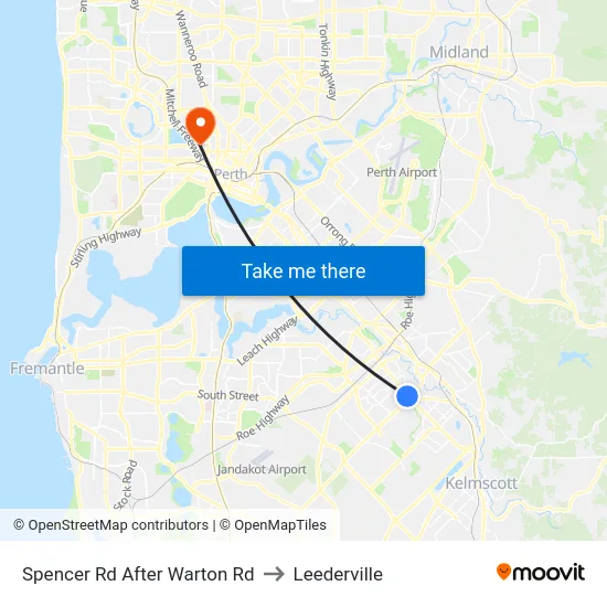 Spencer Rd After Warton Rd to Leederville map