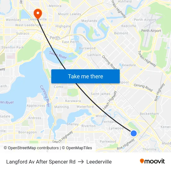 Langford Av After Spencer Rd to Leederville map