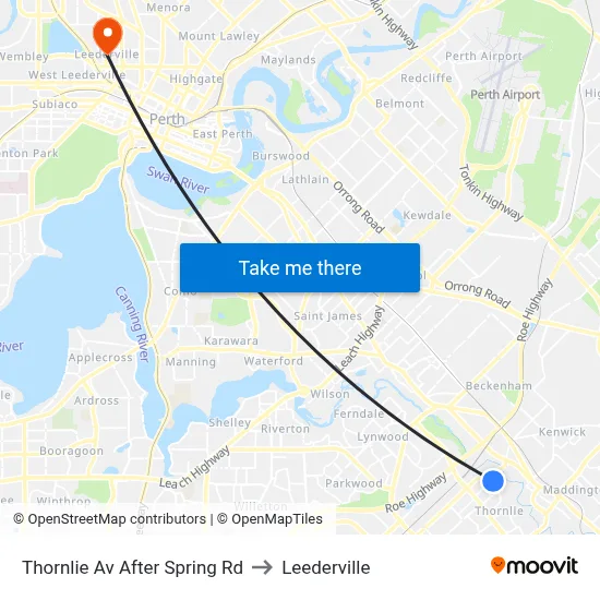 Thornlie Av After Spring Rd to Leederville map