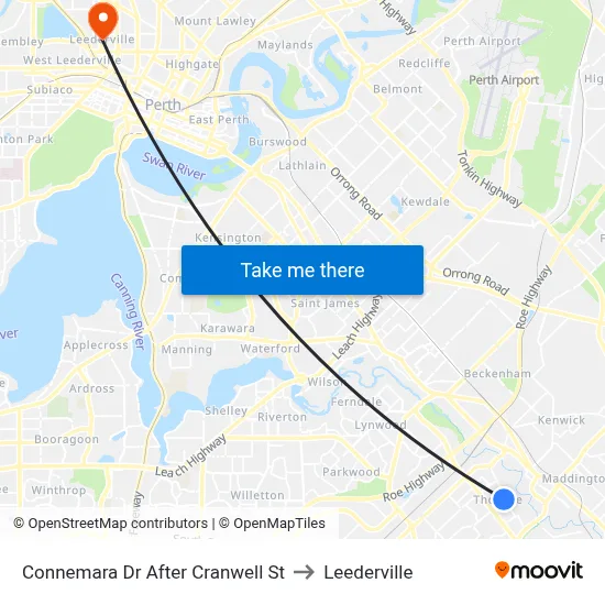 Connemara Dr After Cranwell St to Leederville map