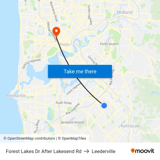 Forest Lakes Dr After Lakesend Rd to Leederville map