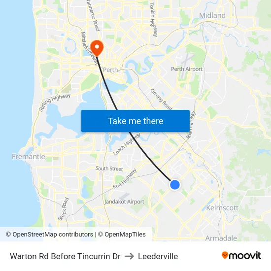 Warton Rd Before Tincurrin Dr to Leederville map