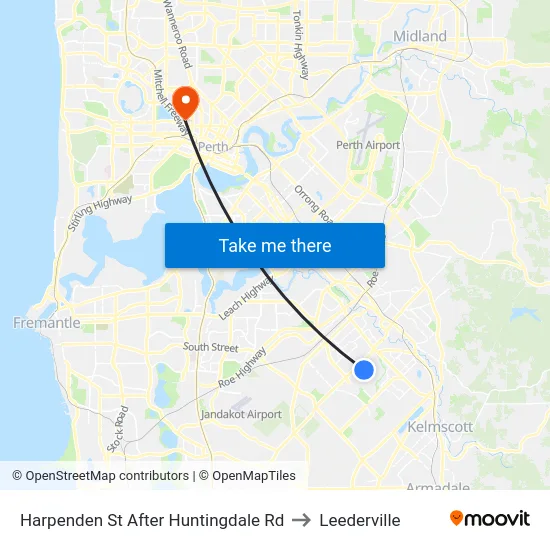 Harpenden St After Huntingdale Rd to Leederville map