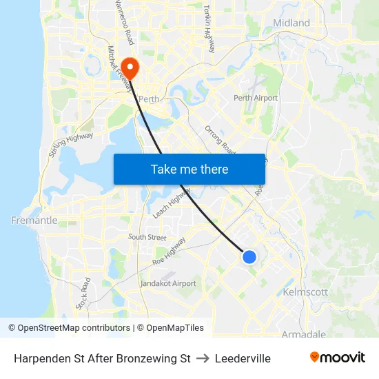 Harpenden St After Bronzewing St to Leederville map
