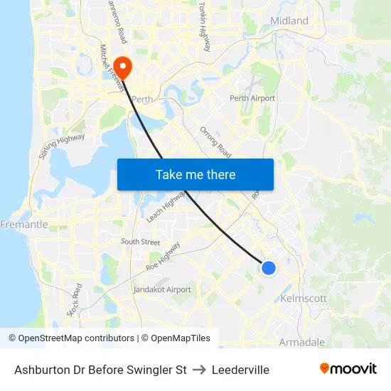 Ashburton Dr Before Swingler St to Leederville map