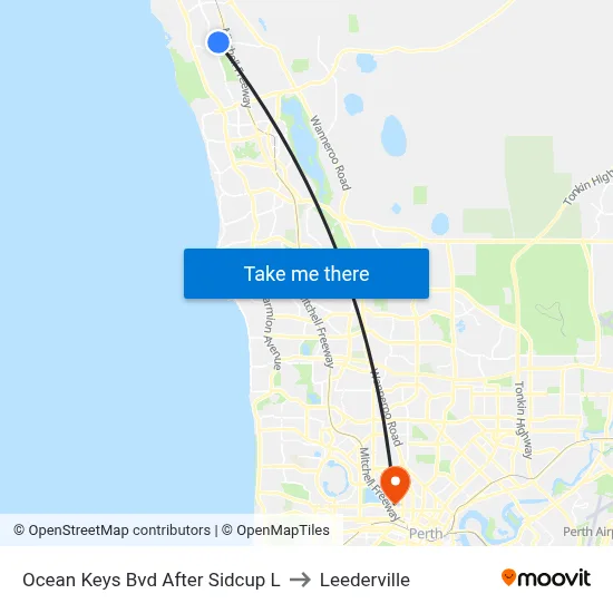 Ocean Keys Bvd After Sidcup L to Leederville map