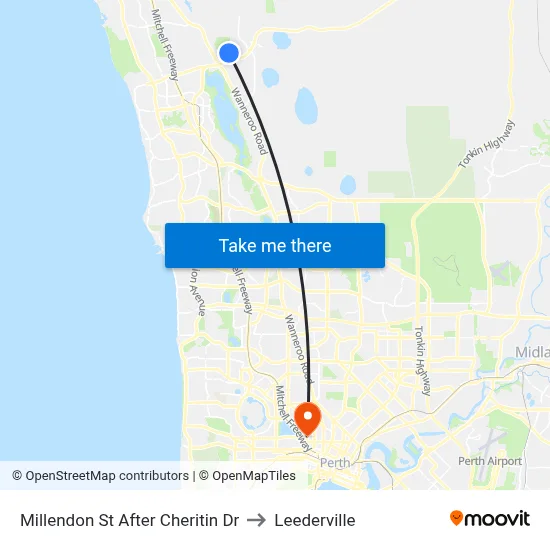 Millendon St After Cheritin Dr to Leederville map