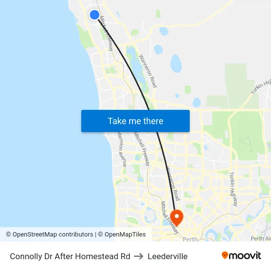 Connolly Dr After Homestead Rd to Leederville map