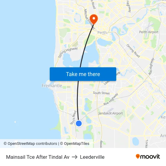Mainsail Tce After Tindal Av to Leederville map