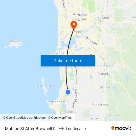 Matson St After Brownell Cr to Leederville map