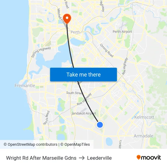 Wright Rd After Marseille Gdns to Leederville map