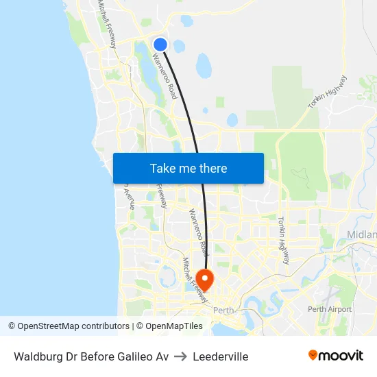 Waldburg Dr Before Galileo Av to Leederville map