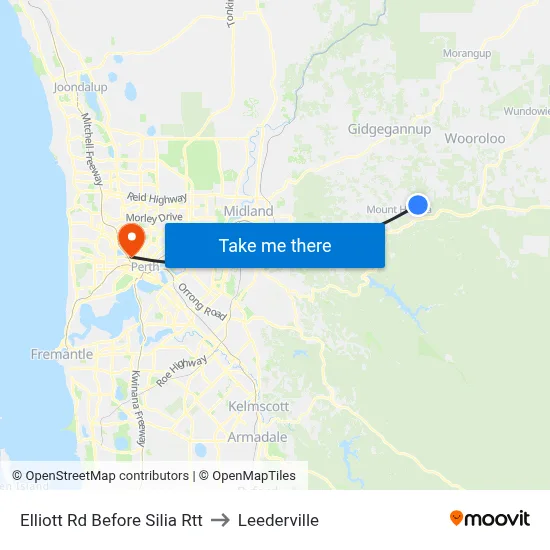 Elliott Rd Before Silia Rtt to Leederville map