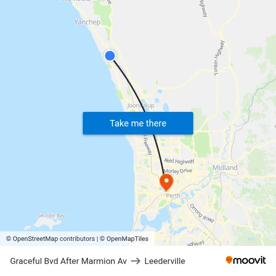 Graceful Bvd After Marmion Av to Leederville map
