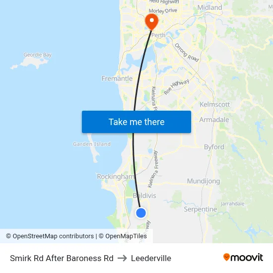Smirk Rd After Baroness Rd to Leederville map