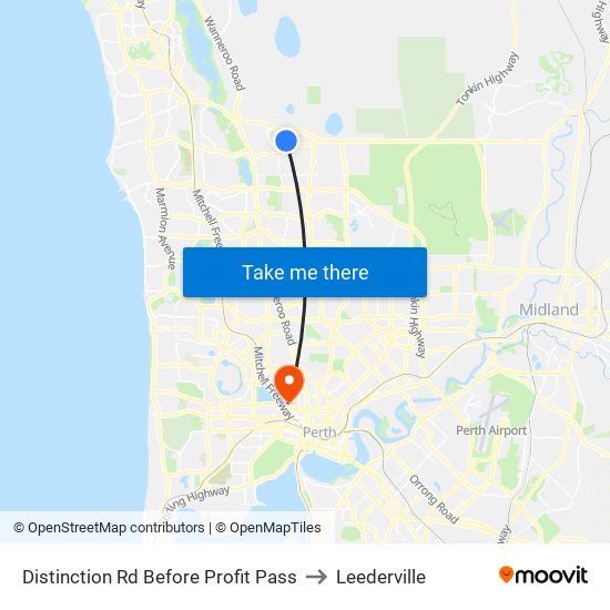 Distinction Rd Before Profit Pass to Leederville map