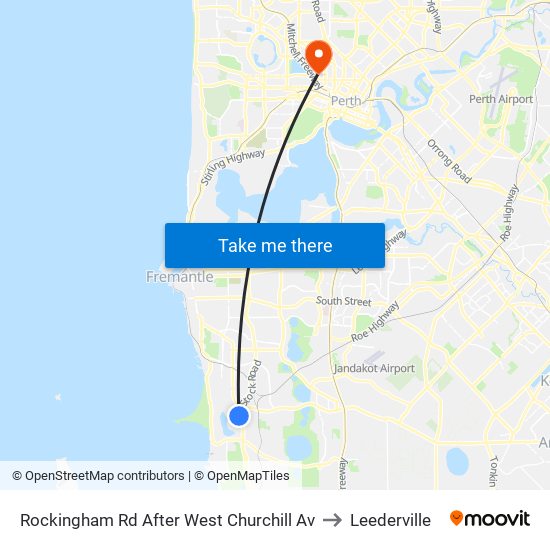 Rockingham Rd After West Churchill Av to Leederville map