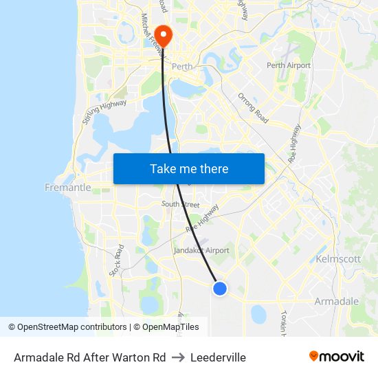 Armadale Rd After Warton Rd to Leederville map