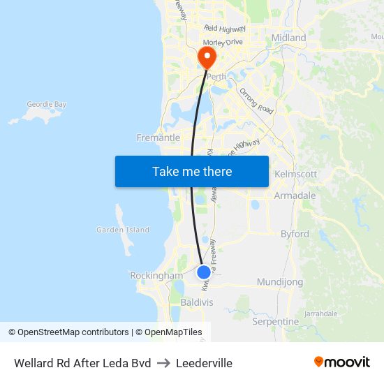 Wellard Rd After Leda Bvd to Leederville map