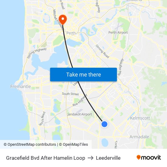 Gracefield Bvd After Hamelin Loop to Leederville map