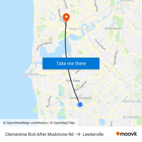 Clementine Bvd After Mudstone Rd to Leederville map